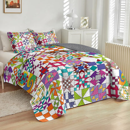 Spheregoods All Season Quilt 3-Piece Set Quilt Blocks