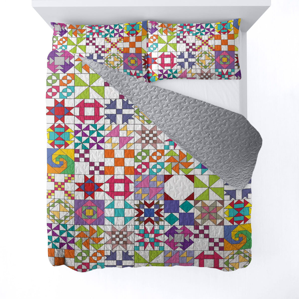 Spheregoods All Season Quilt 3-Piece Set Quilt Blocks