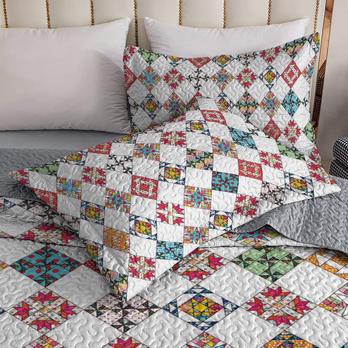 Spheregoods All Season Quilt 3-Piece Set Quilting