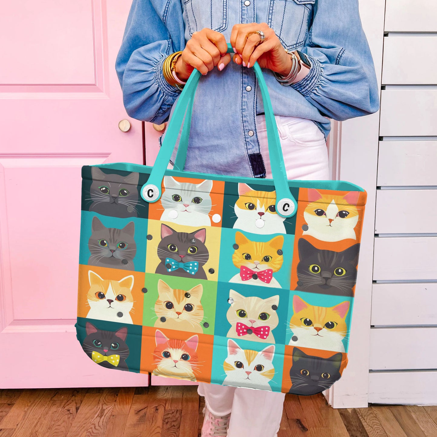 Spheregoods Cee™ Bag Whimsical Bowtie Cats