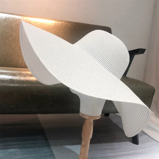 SphereGoods 25cm Elegant Raffia Sun Hat