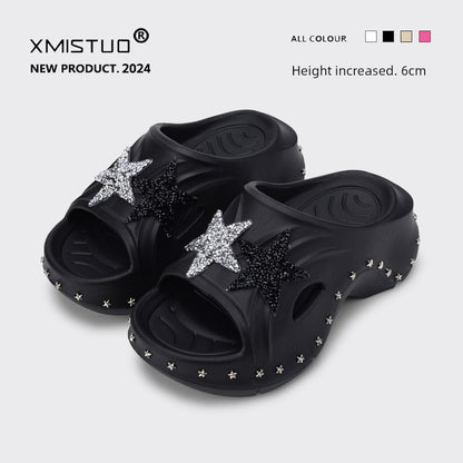 Platform Shoes Summer Outwear Fashion Thick Sole Non Slip Slippers