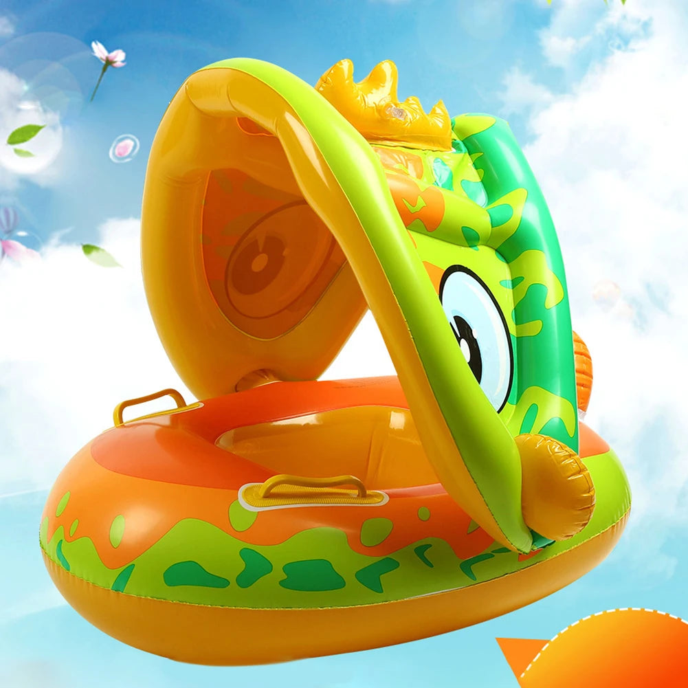 SphereGoods Baby Inflatable Swimming Ring with Sunshade