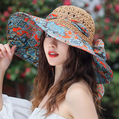 SphereGoods Floral Wide Brim Hat