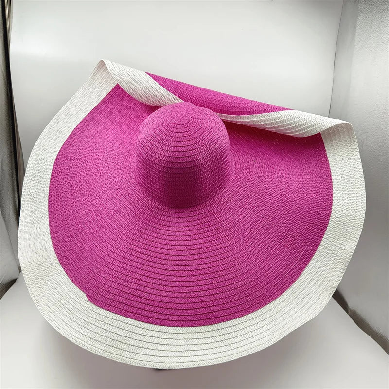SphereGoods 25cm Elegant Raffia Sun Hat
