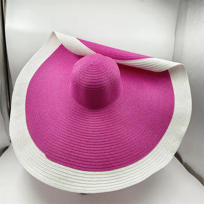 SphereGoods 25cm Elegant Raffia Sun Hat