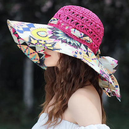 SphereGoods Floral Wide Brim Hat