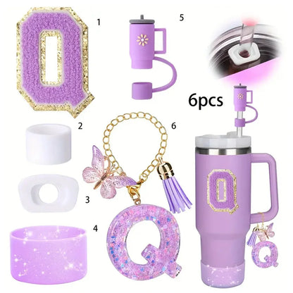 6PCS Tumbler Accessories Set – For 40oz Stanley Cup, Straw Topper, Boot & Stopper
