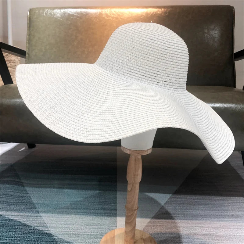 SphereGoods 25cm Elegant Raffia Sun Hat