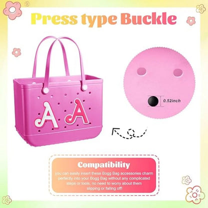 2PCS Alphabet Charms – 3D Letter Accessories for Personalizing Beach Bags