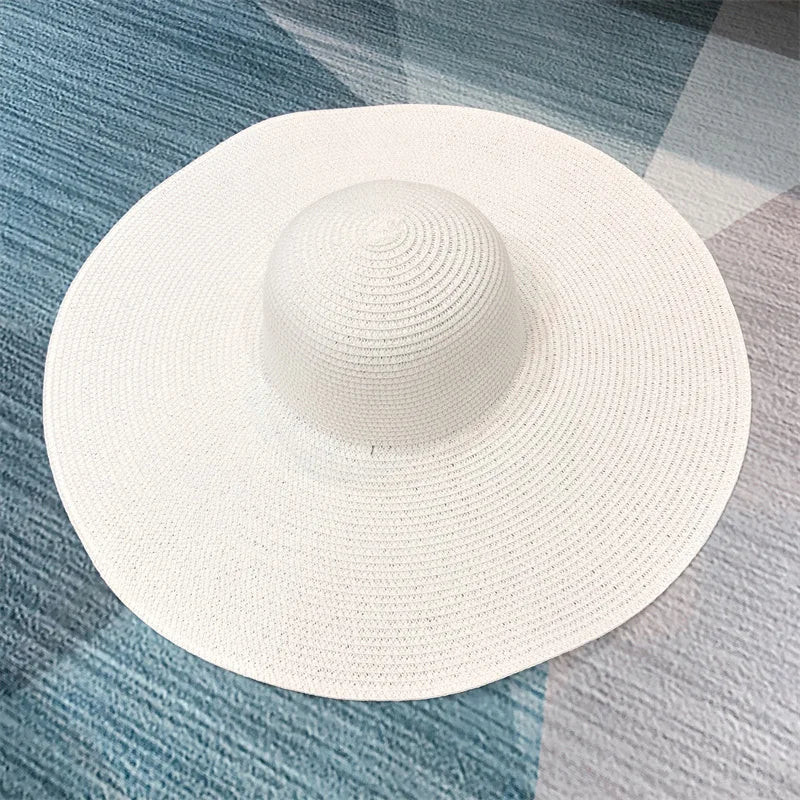 SphereGoods 25cm Elegant Raffia Sun Hat