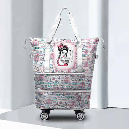 Spheregoods™ Luggage Bag Stethoscope Chic - Custom Name