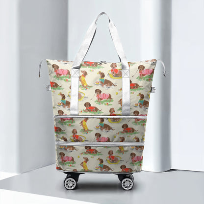 Spheregoods Luggage Bag Dachshund Summer Fun