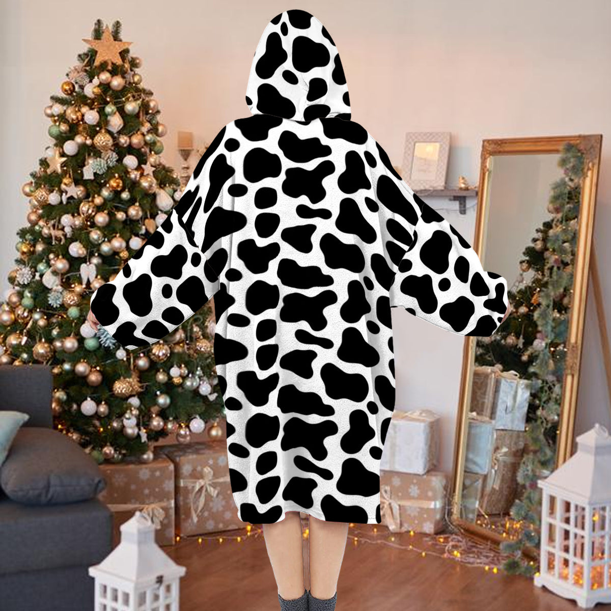 Spheregoods Huggie Blanket Simple Cow Pattern