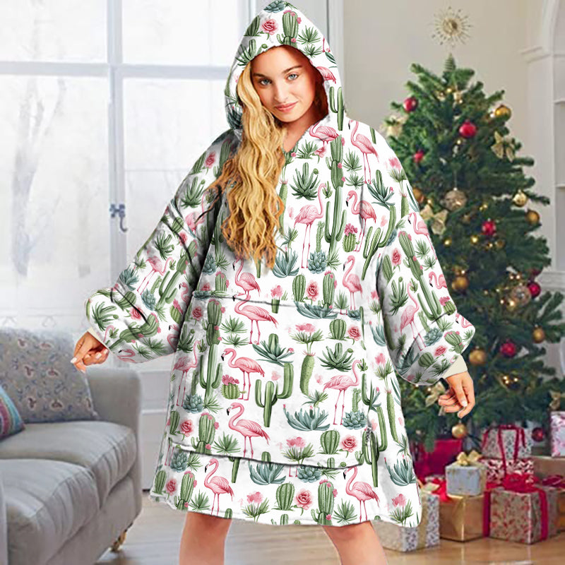 Spheregoods Huggie Blanket Flamingo Cactus