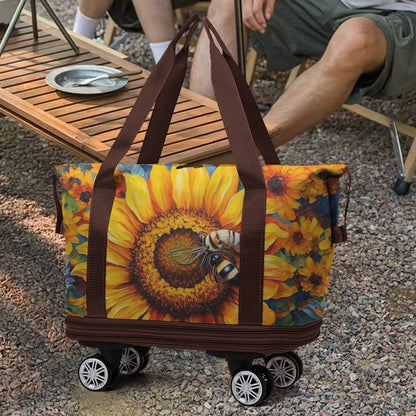Spheregoods™ Luggage Bag Sunflower Bee Delight