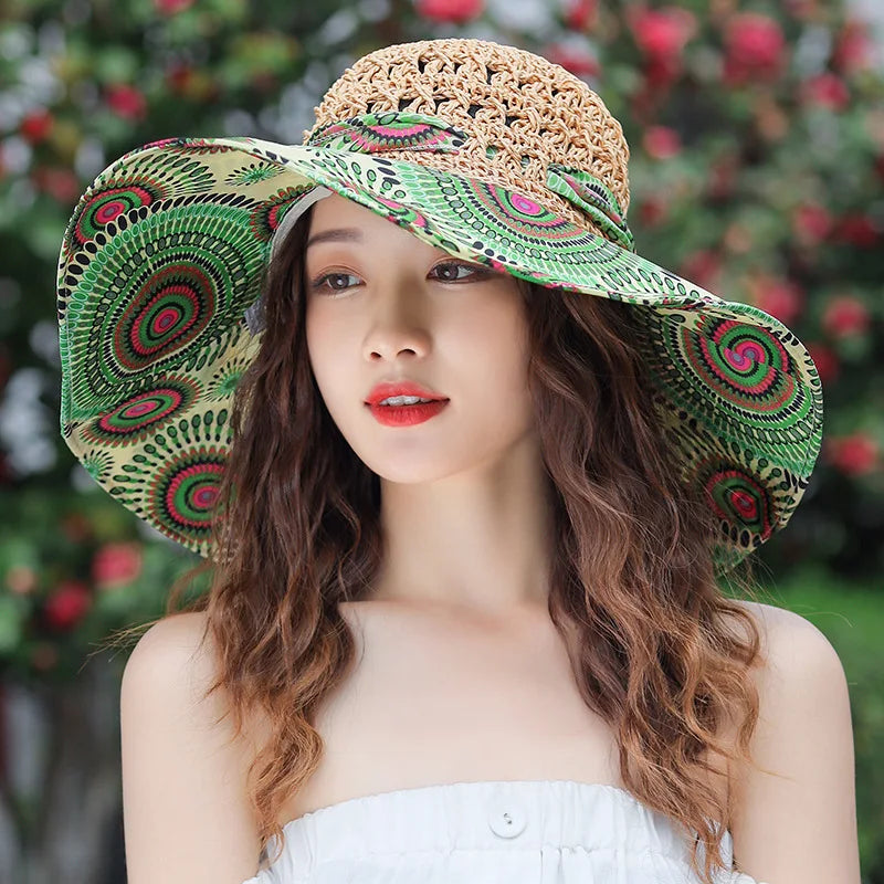 SphereGoods Floral Wide Brim Hat