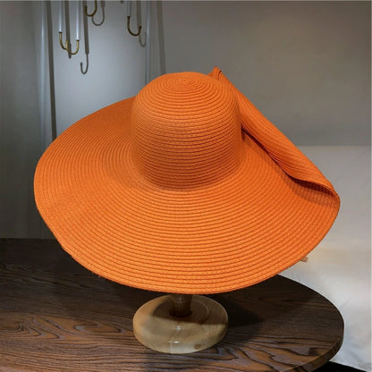 SphereGoods 25cm Elegant Raffia Sun Hat