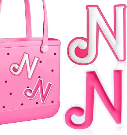 2PCS Alphabet Charms – 3D Letter Accessories for Personalizing Beach Bags