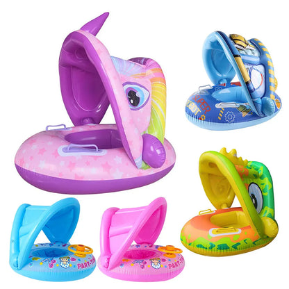 SphereGoods Baby Inflatable Swimming Ring with Sunshade