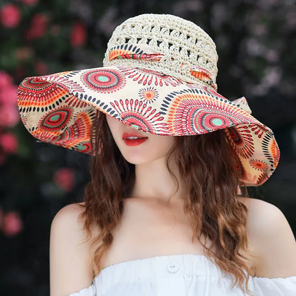 SphereGoods Floral Wide Brim Hat