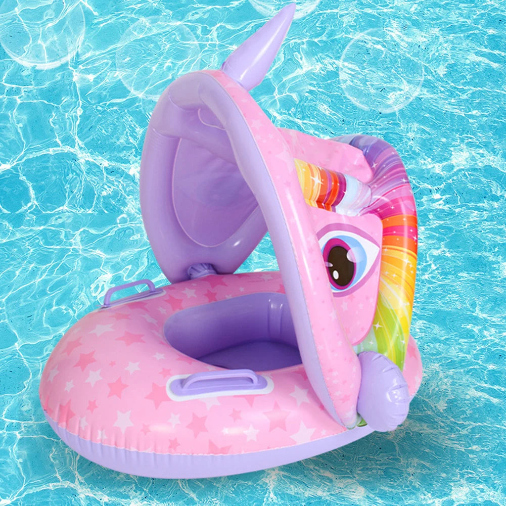 SphereGoods Baby Inflatable Swimming Ring with Sunshade