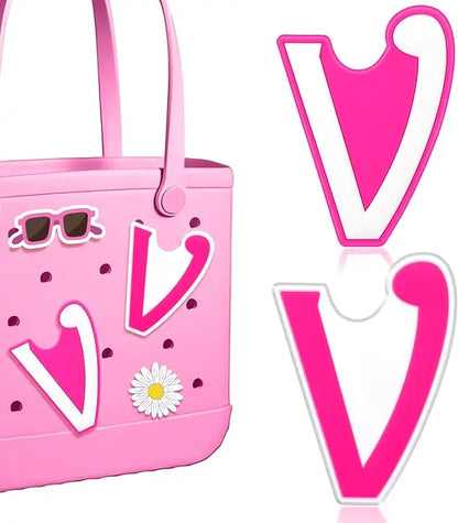 2PCS Alphabet Charms – 3D Letter Accessories for Personalizing Beach Bags