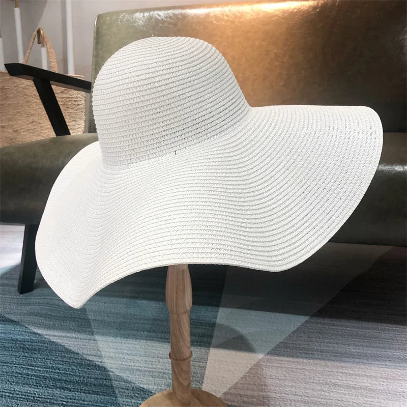 SphereGoods 25cm Elegant Raffia Sun Hat