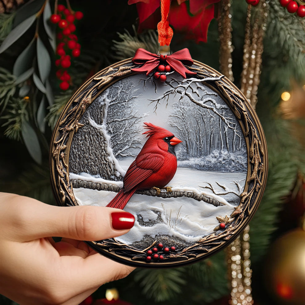 Spheregoods 2D Acrylic Ornament Cardinal Wonderland