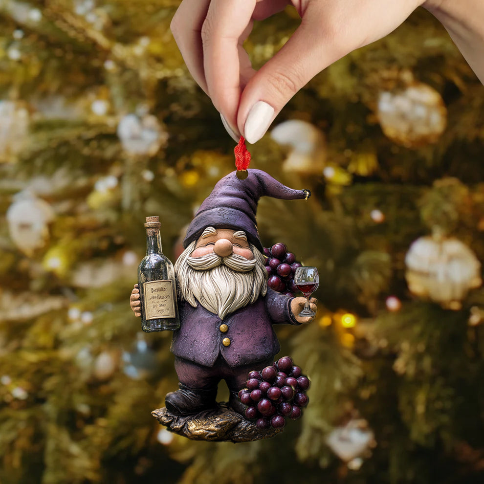 Spheregoods 2D Acrylic Ornament Vineyard Gnome Festivities