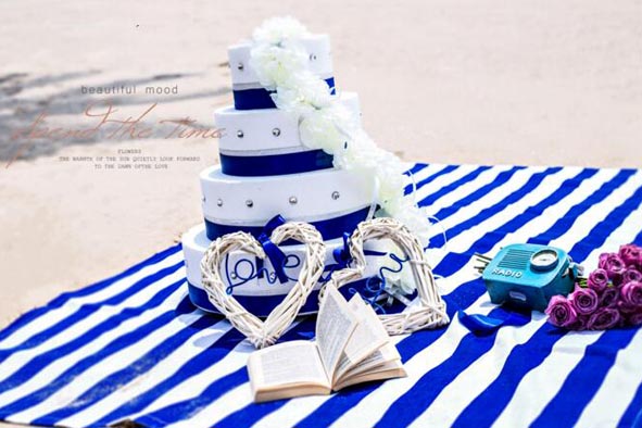 Red Blue White Striped Fabric – Beach Cloth & Photography Backdrop