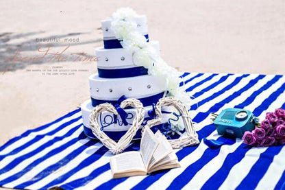 Red Blue White Striped Fabric – Beach Cloth & Photography Backdrop