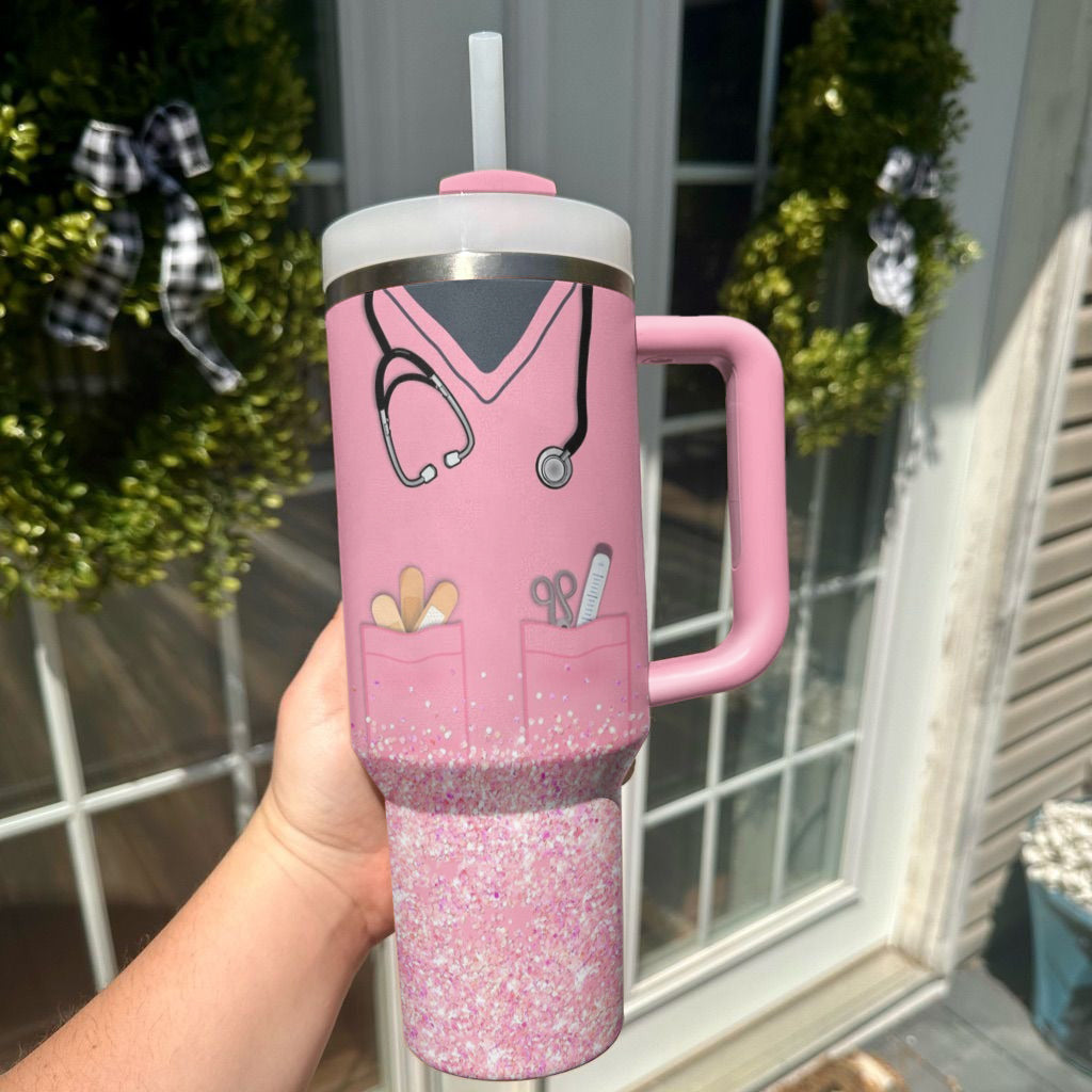 Spheregoods Tumbler Glitter Nurse Vibes