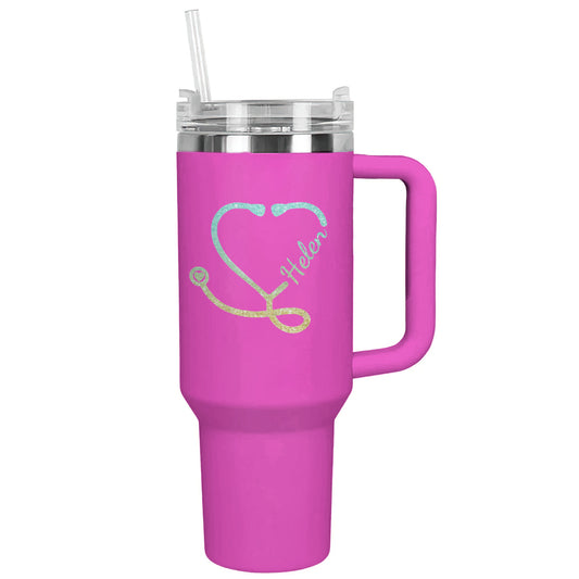 Spheregoods Personalized Tumbler Stethoscope Heart
