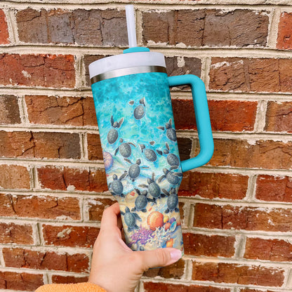 Spheregoods Tumbler Ocean Tides & Turtles