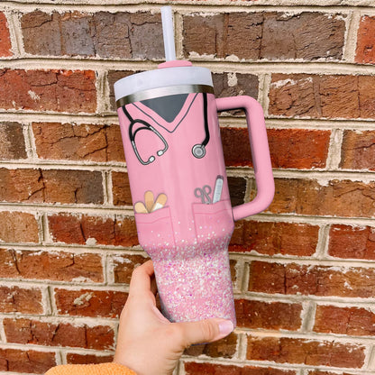Spheregoods Tumbler Glitter Nurse Vibes