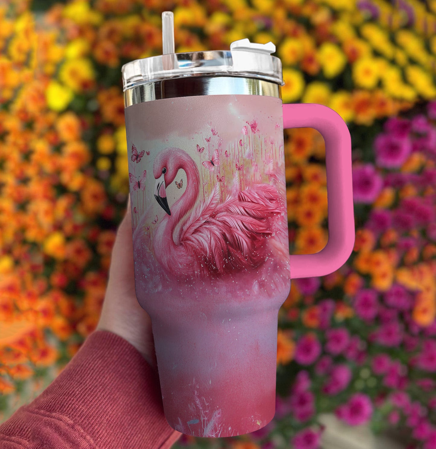 Spheregoods Tumbler Pink Feather