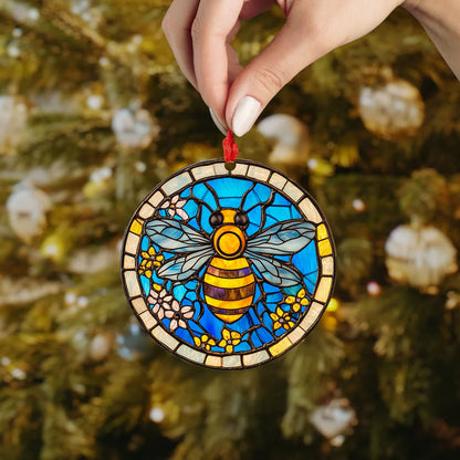 Spheregoods 2D Acrylic Ornament Honey Hive Heirloom