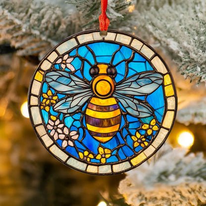 Spheregoods 2D Acrylic Ornament Honey Hive Heirloom