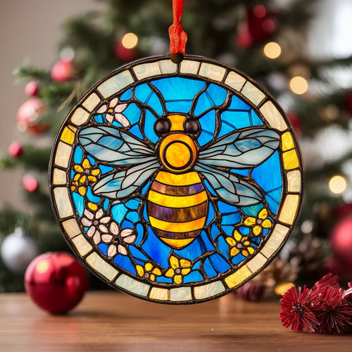 Spheregoods 2D Acrylic Ornament Honey Hive Heirloom