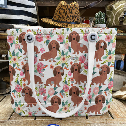 Spheregoods Cee™ Bag Dachshund Flower Pattern