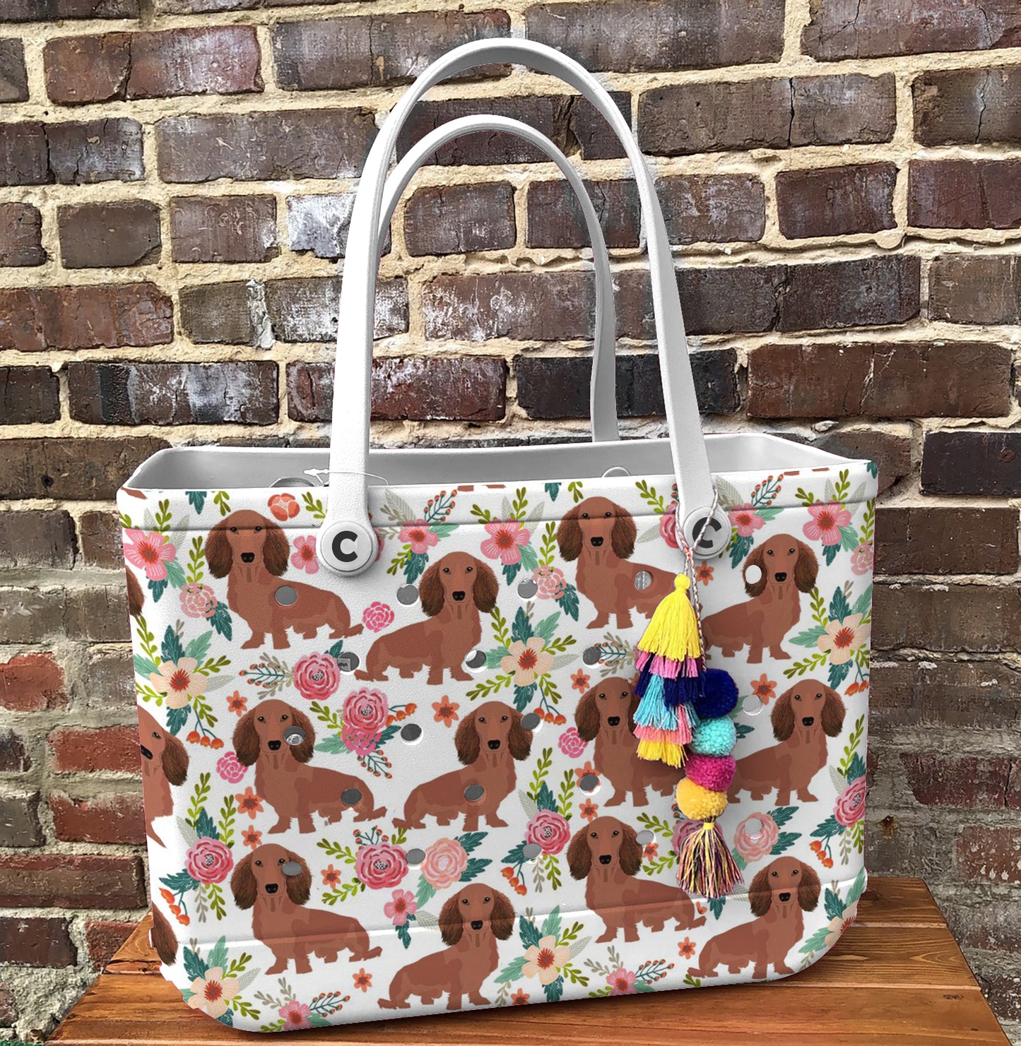 Spheregoods Cee™ Bag Dachshund Flower Pattern