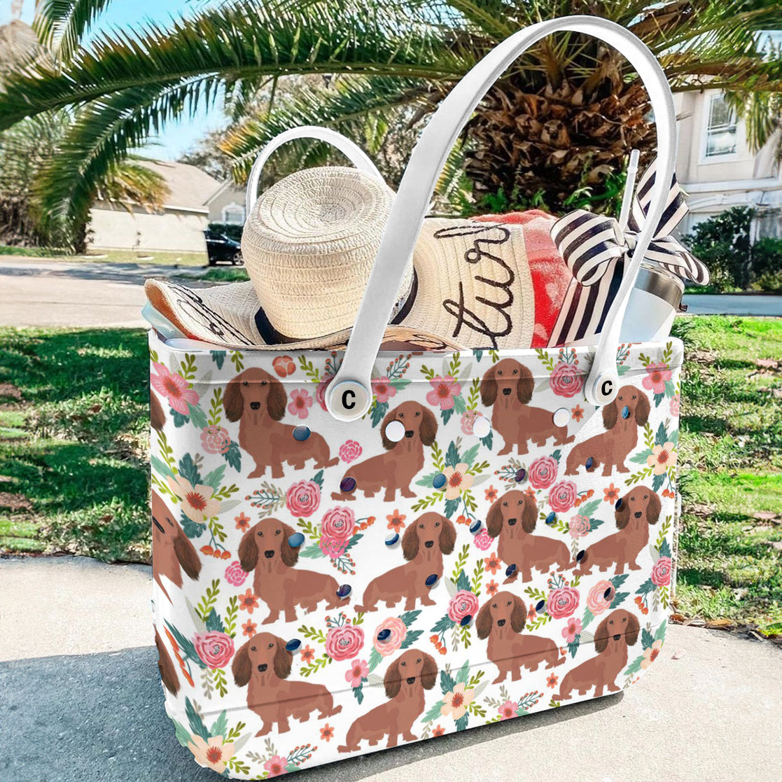 Spheregoods Cee™ Bag Dachshund Flower Pattern