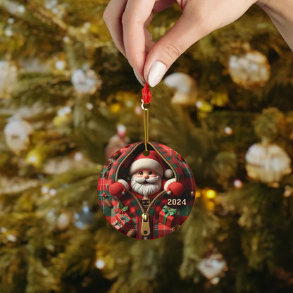 Spheregoods 2D Acrylic Ornament Santa's Sneak Peek