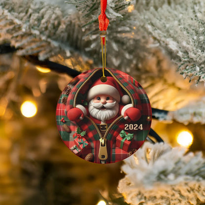 Spheregoods 2D Acrylic Ornament Santa's Sneak Peek