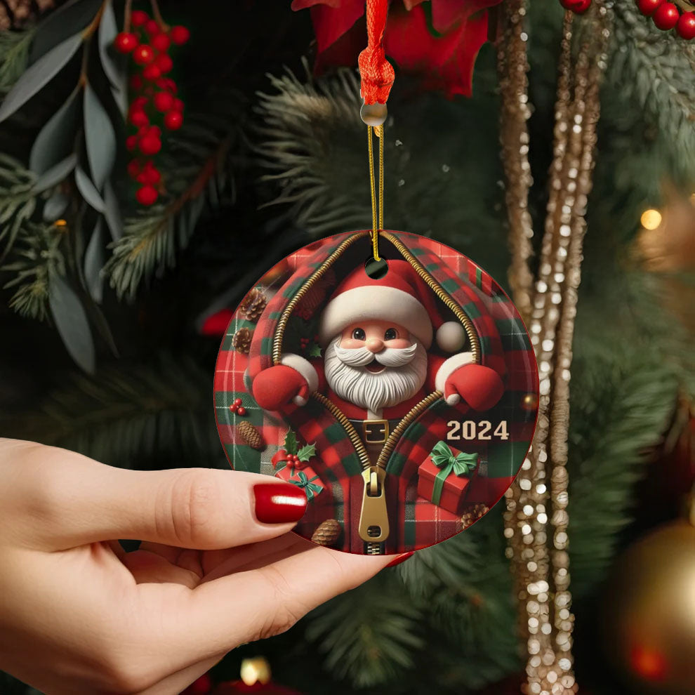 Spheregoods 2D Acrylic Ornament Santa's Sneak Peek