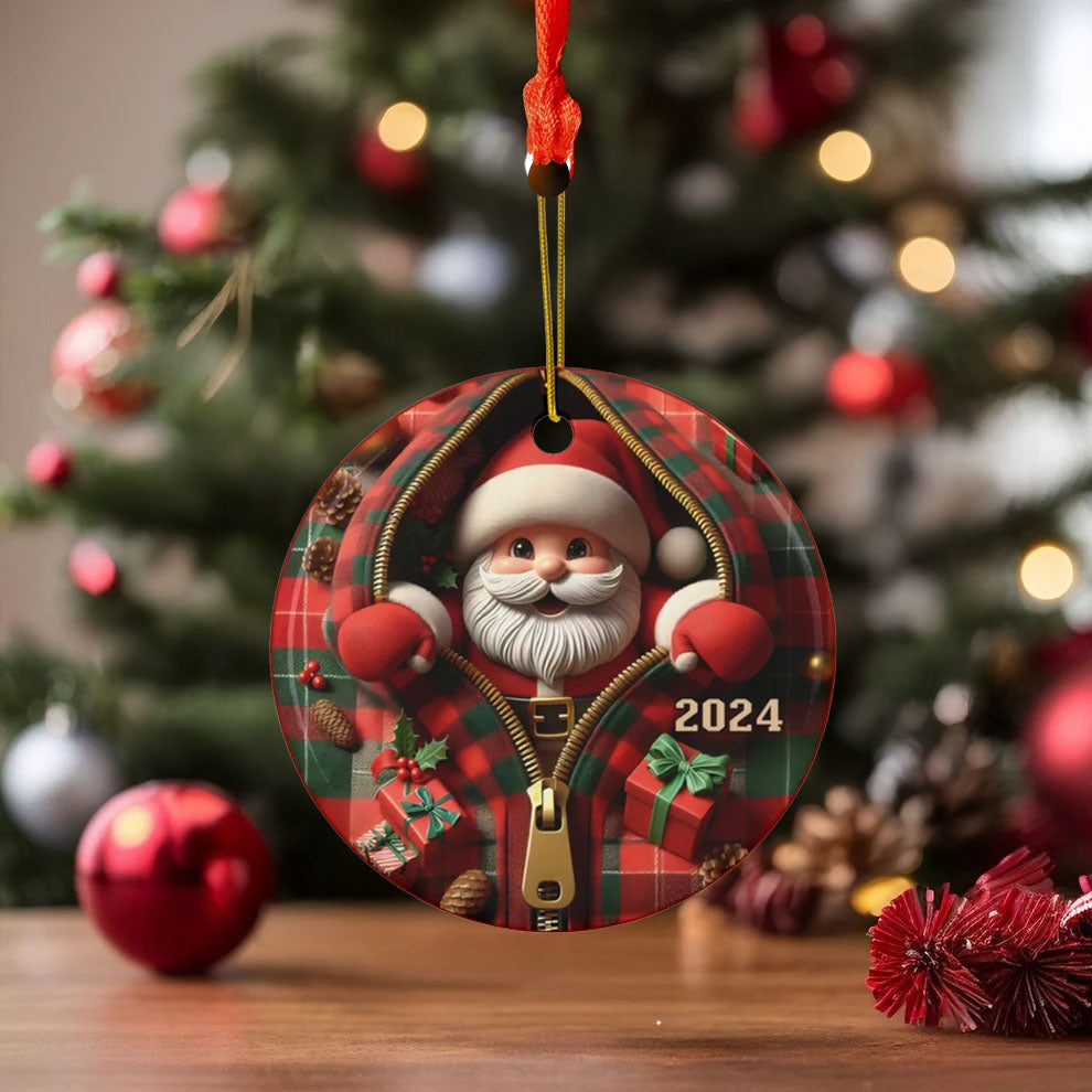 Spheregoods 2D Acrylic Ornament Santa's Sneak Peek