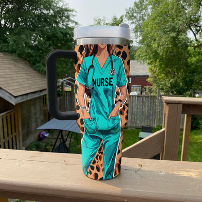 Spheregoods Personalized Tumbler Heart n Nurse