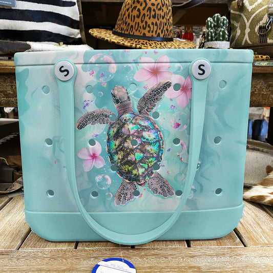 Spheregoods EVA Cee Bag Sea Turtle Tropical Flowers