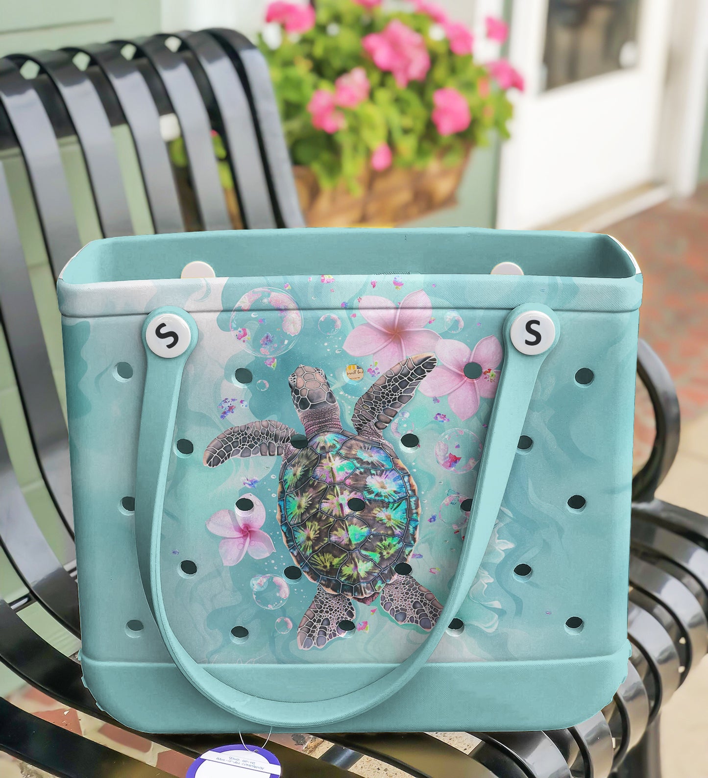 Spheregoods EVA Cee Bag Sea Turtle Tropical Flowers